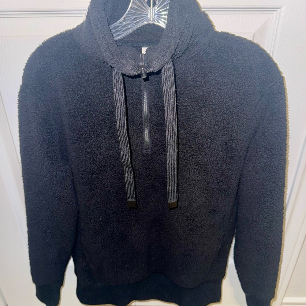 Athleta Women's Black Fleece Zip-Up Jacket
